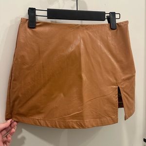 NWOT Vegan Leather Mini Skirt Size Small
